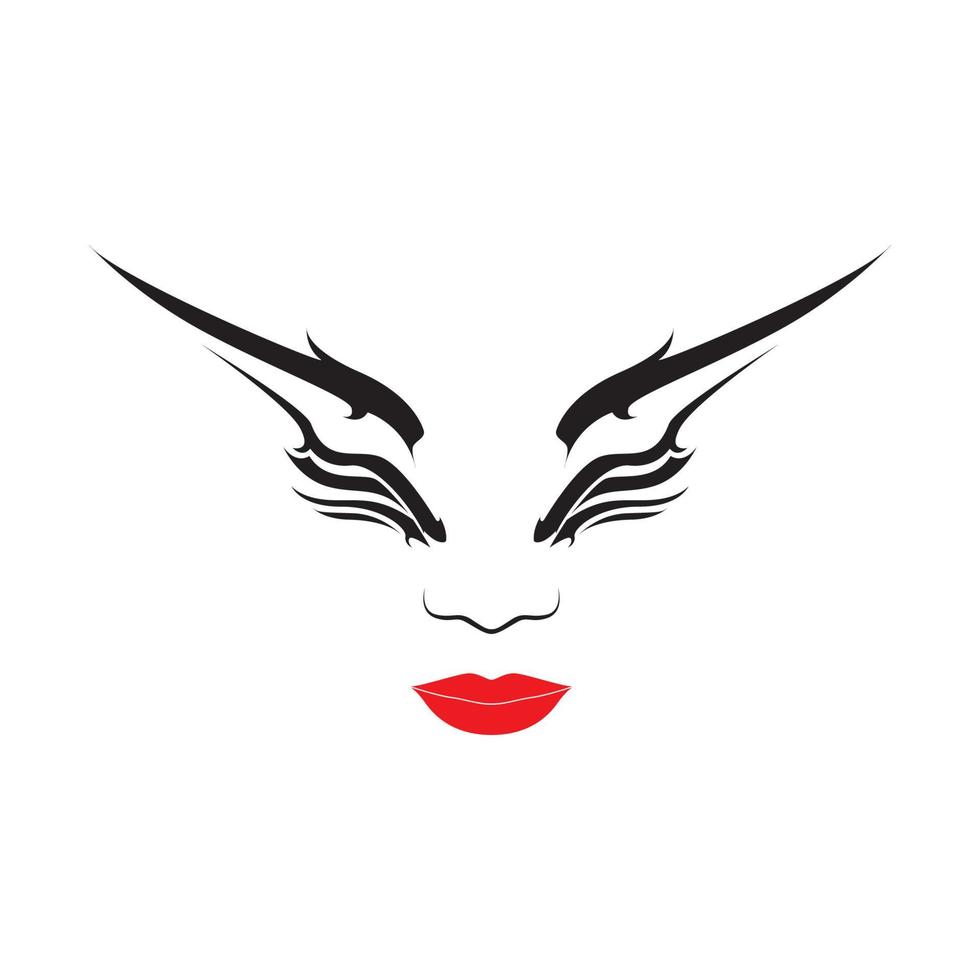 création de logo de festival de masque pour les yeux féminins, illustration d'icône de symbole graphique vectoriel idée créative