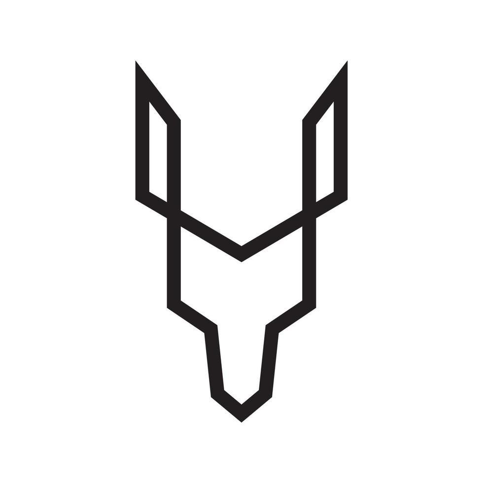 création de logo de chèvre animal tête minimaliste de ligne, illustration d'icône de symbole graphique vectoriel idée créative