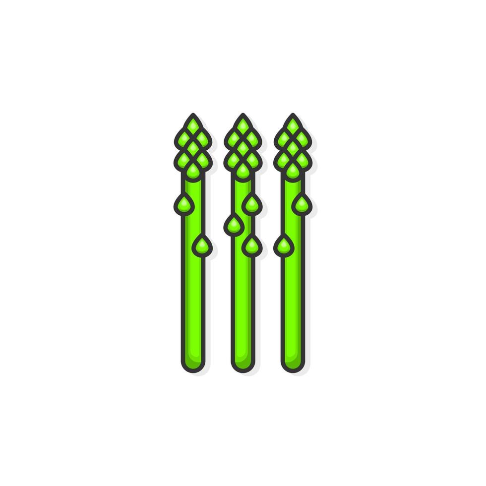 icône de dessin animé d'illustration vectorielle d'asperges vecteur