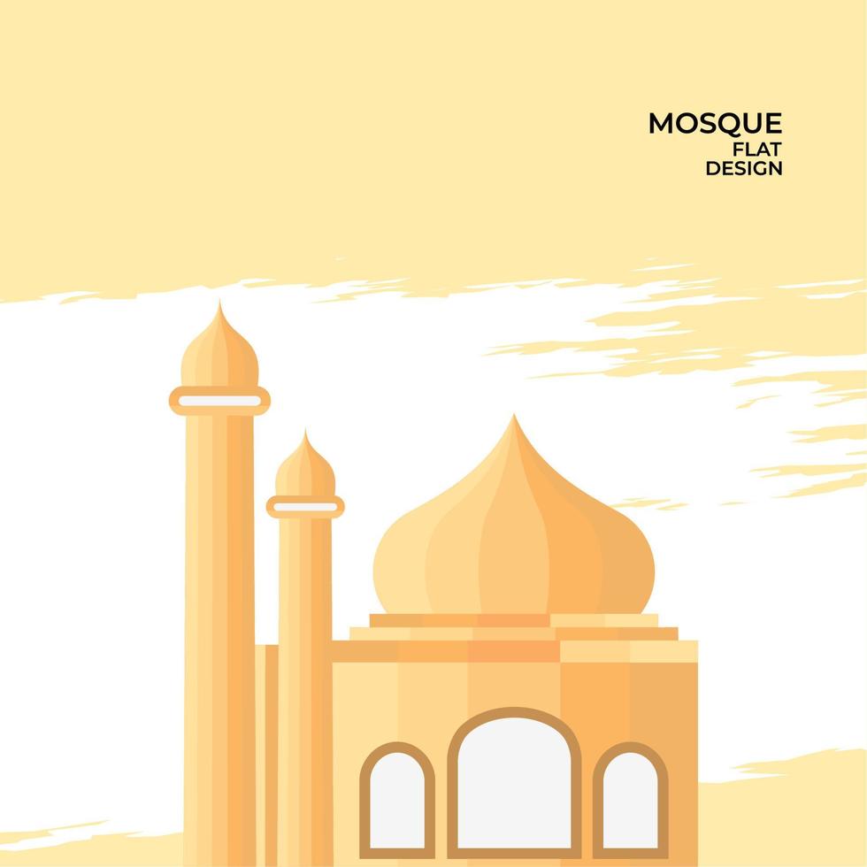 conception graphique design plat mosquée élégant islamique moderne vecteur