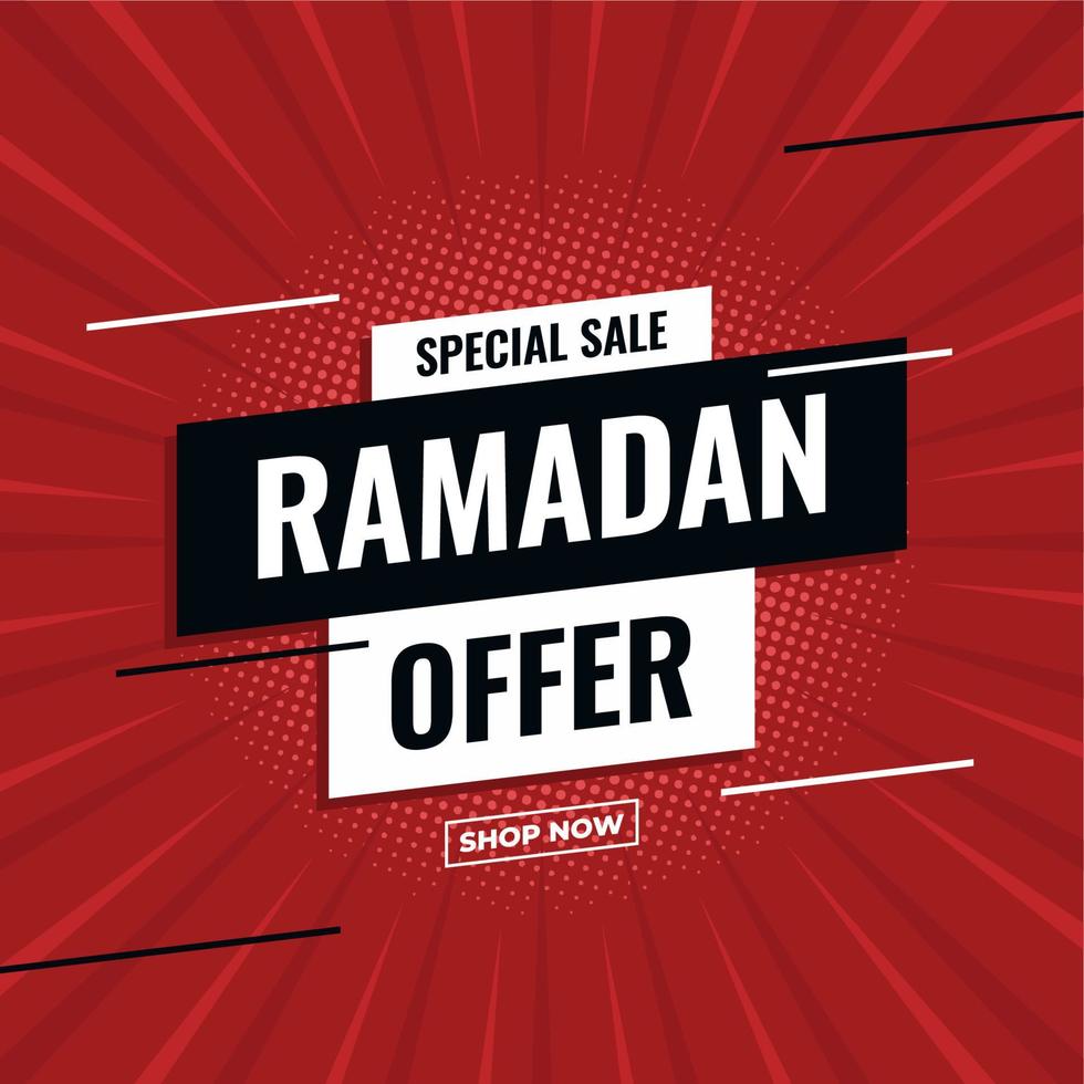 conception de promotion de modèle de bannière de réduction de vente ramadan pour les entreprises. bannière de vente du ramadan, remise sur les affiches vecteur