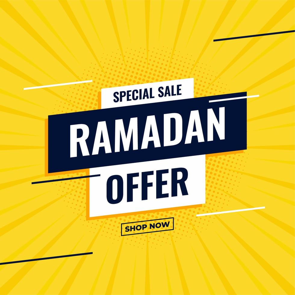 conception de promotion de modèle de bannière de réduction de vente ramadan pour les entreprises. bannière de vente du ramadan, remise sur les affiches vecteur