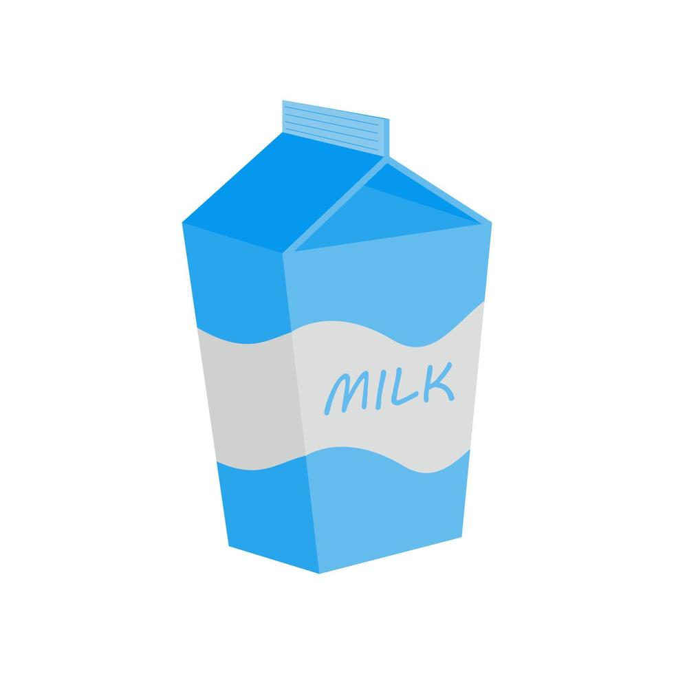 lait dans un emballage en carton. illustration vectorielle en style cartoon plat isolé sur fond blanc vecteur