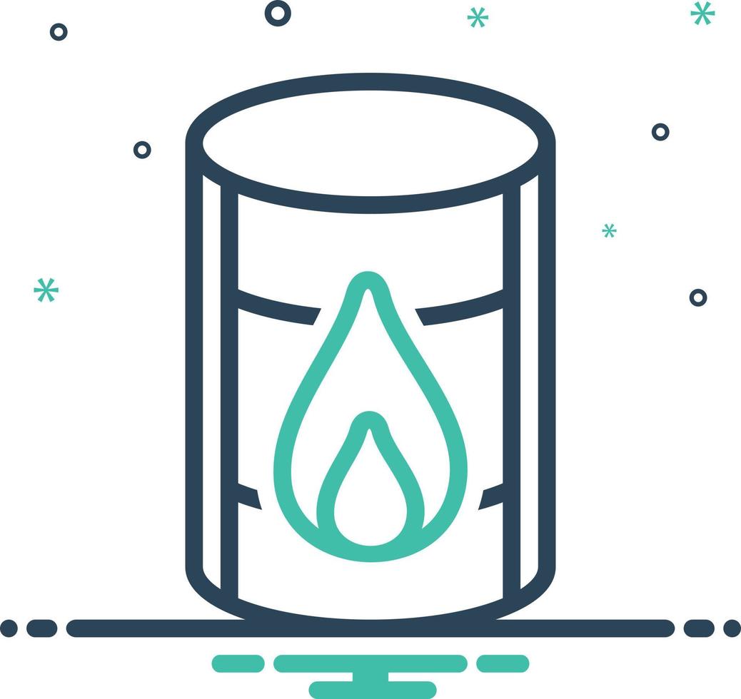 icône de mélange pour le baril de pétrole vecteur