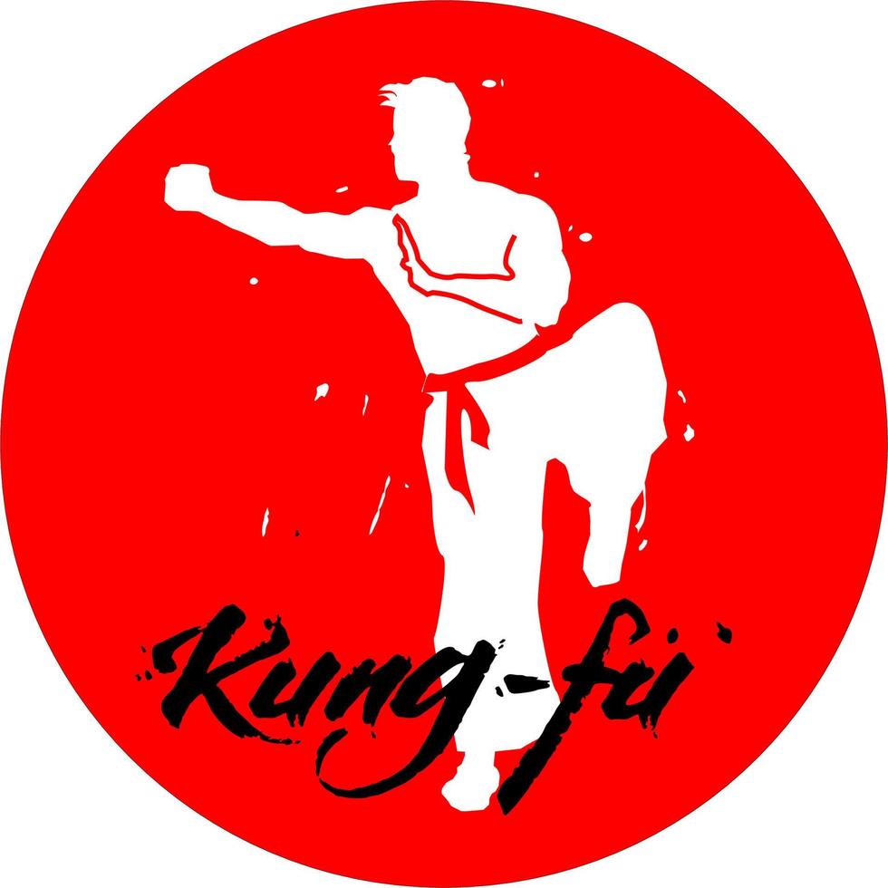 illustration moderne de vecteur de logo de kung fu