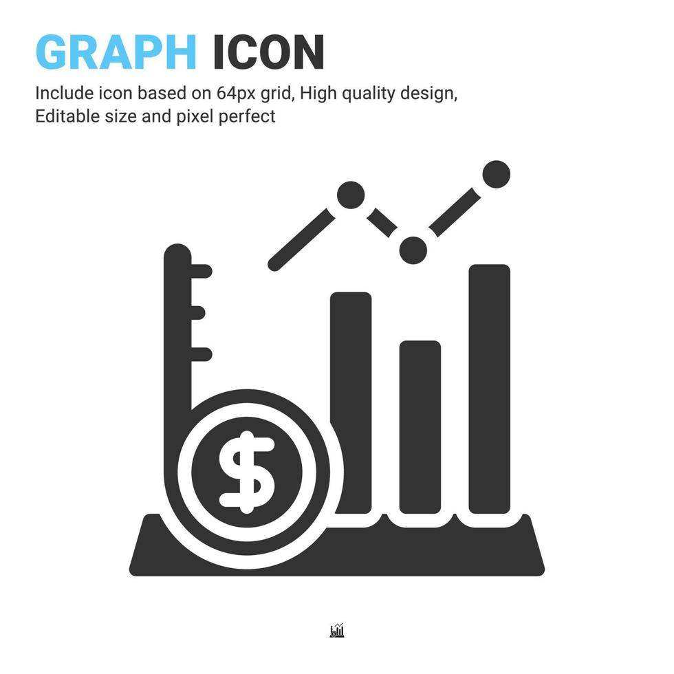 vecteur d'icône graphique avec style glyphe isolé sur fond blanc. illustration vectorielle résultat signe symbole icône concept pour les affaires numériques, la finance, l'industrie, l'entreprise, les applications, le web et le projet