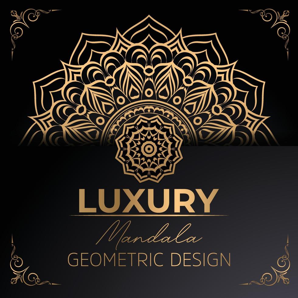 illustration vectorielle éléments décoratifs vintage de mandala de luxe vecteur