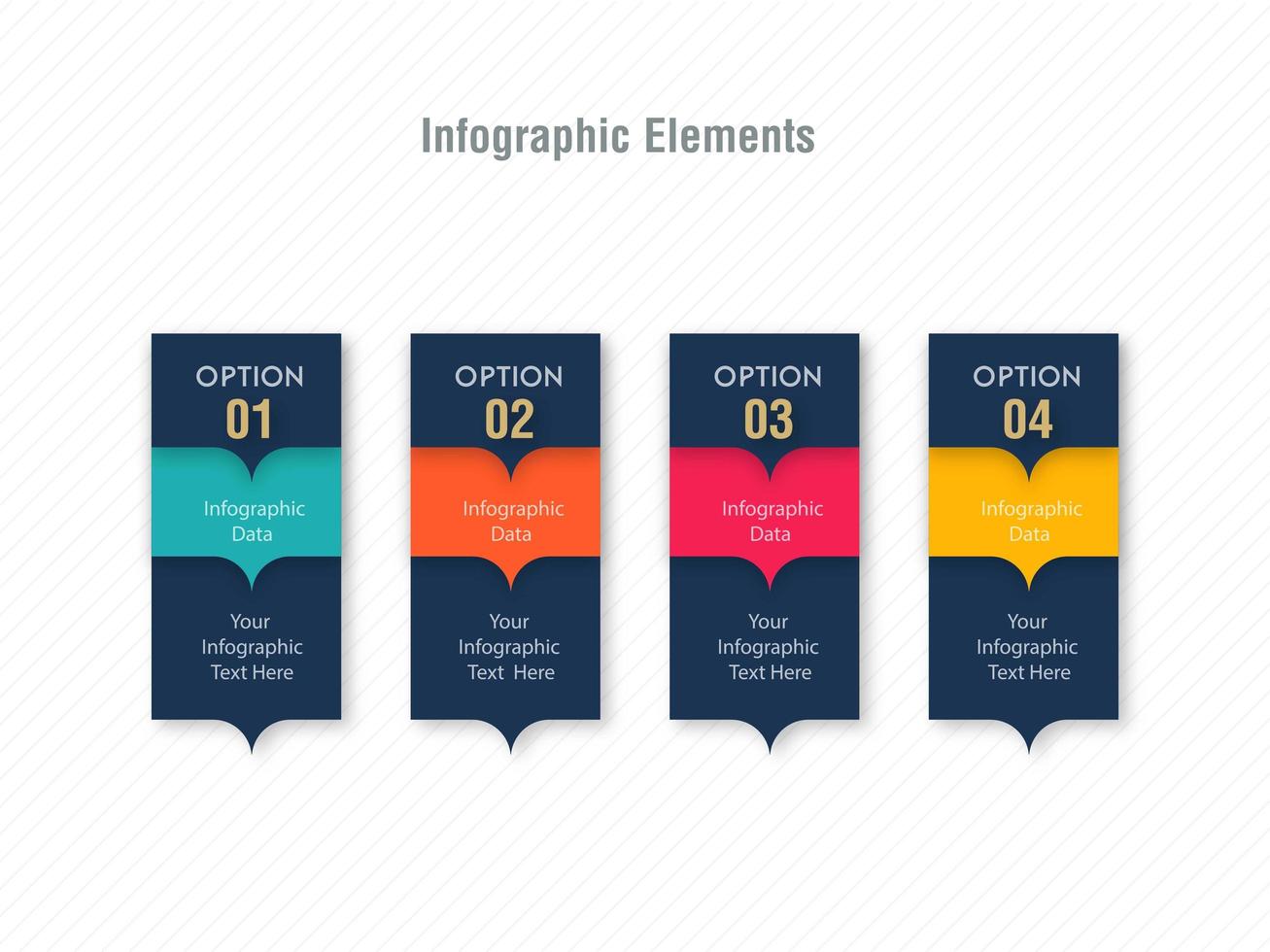 Conception de modèle de carte option infographique vecteur