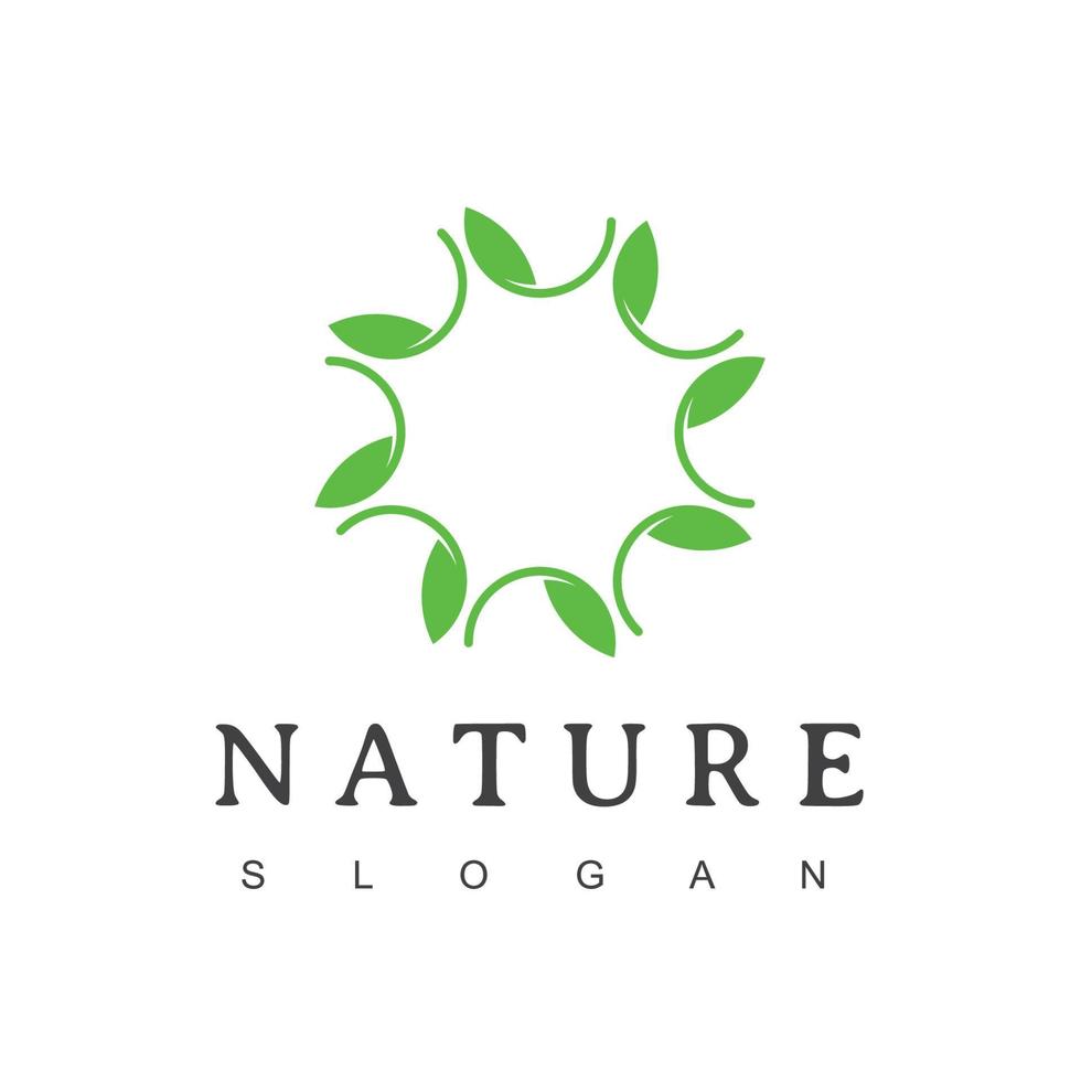feuille de cercle, logo d'ornement de la nature vecteur