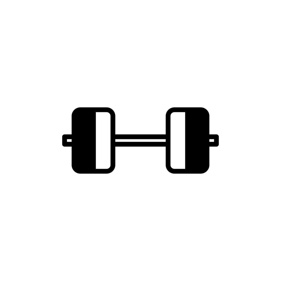 gym, fitness, modèle de logo d'illustration vectorielle d'icône de ligne solide de poids. adapté à de nombreuses fins. vecteur