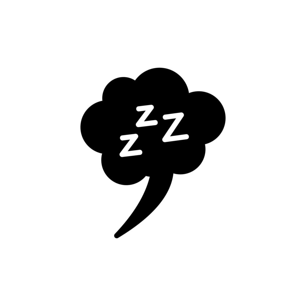 sommeil, sieste, nuit solide ligne icône vector illustration logo modèle. adapté à de nombreuses fins.