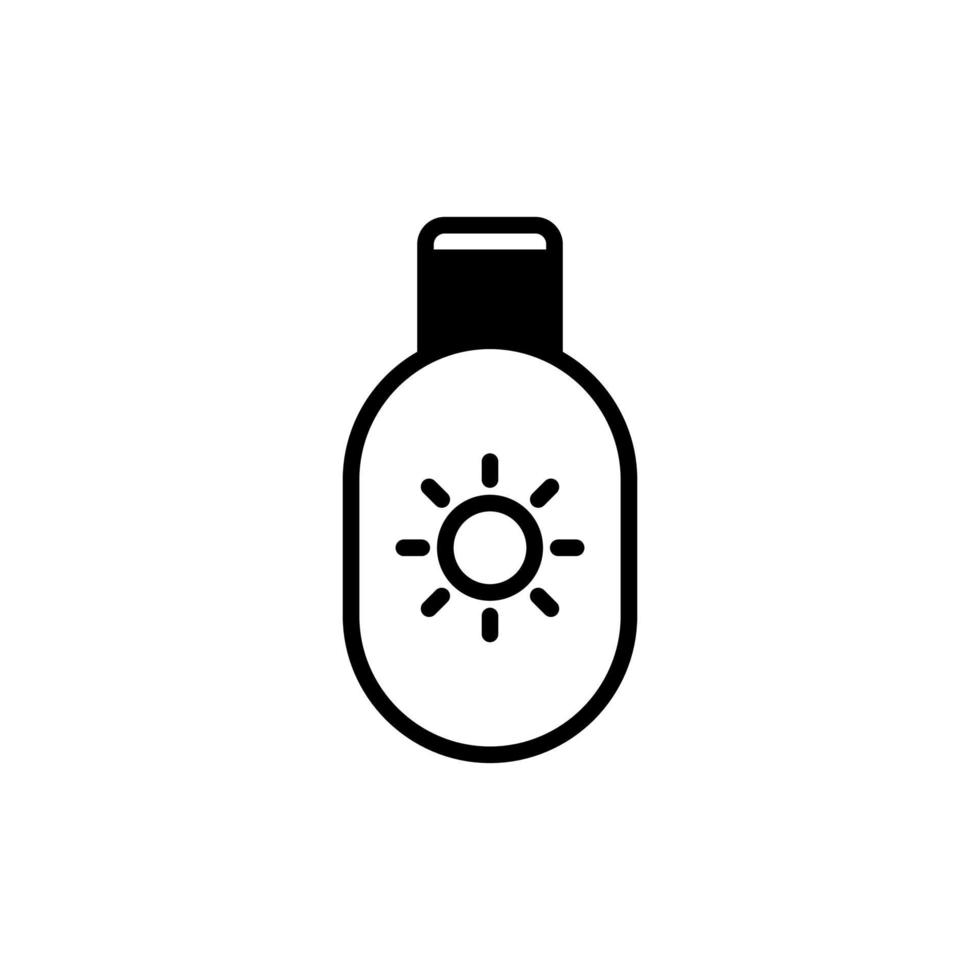 crème solaire, crème solaire, lotion, modèle de logo d'illustration vectorielle d'icône de ligne solide d'été. adapté à de nombreuses fins. vecteur