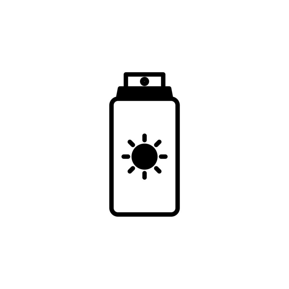 crème solaire, crème solaire, lotion, modèle de logo d'illustration vectorielle d'icône de ligne solide d'été. adapté à de nombreuses fins. vecteur