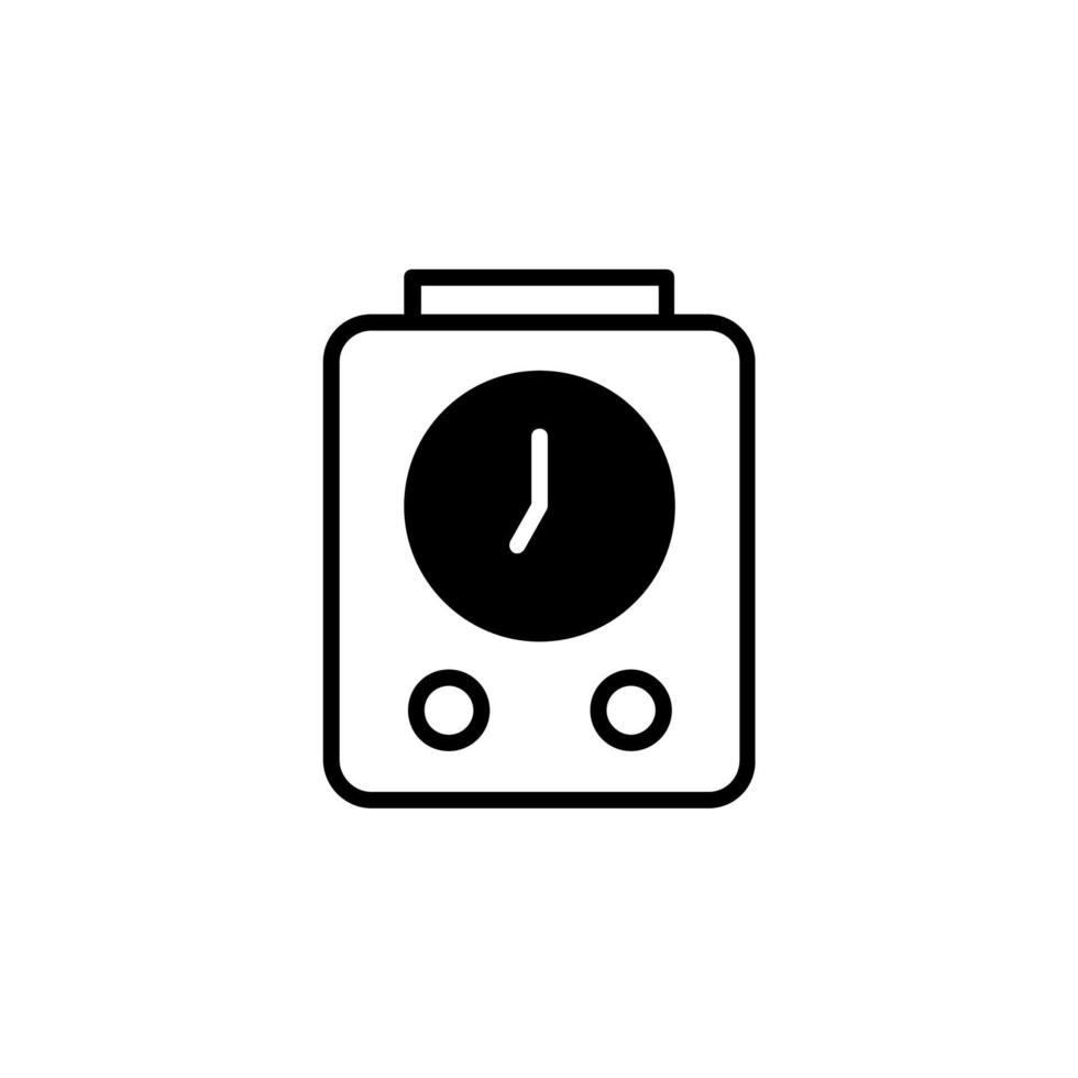 alarme, modèle de logo d'illustration vectorielle d'icône de ligne solide de minuterie. adapté à de nombreuses fins. vecteur
