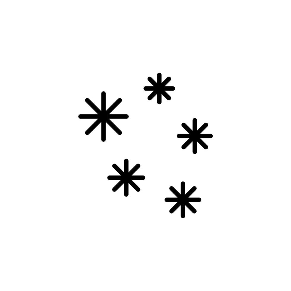 hiver, chutes de neige, neige, modèle de logo d'illustration vectorielle d'icône de ligne solide de flocon de neige. adapté à de nombreuses fins. vecteur