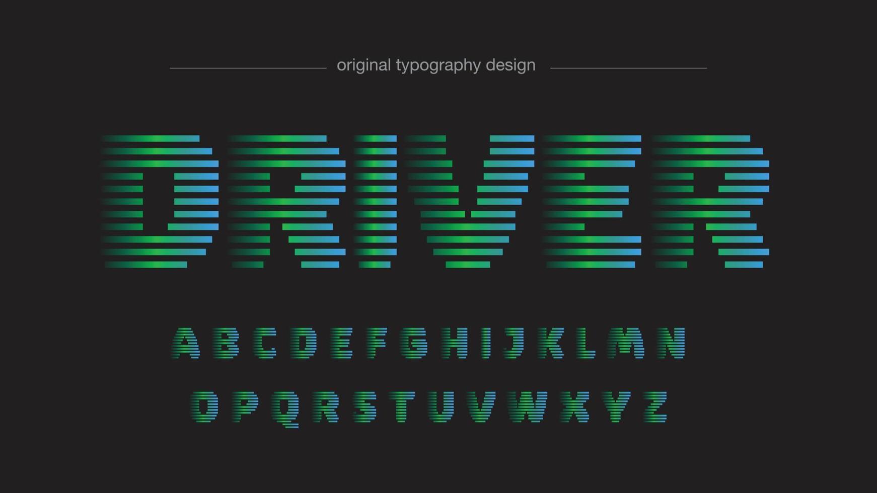lignes vertes typographie sportive futuriste vecteur
