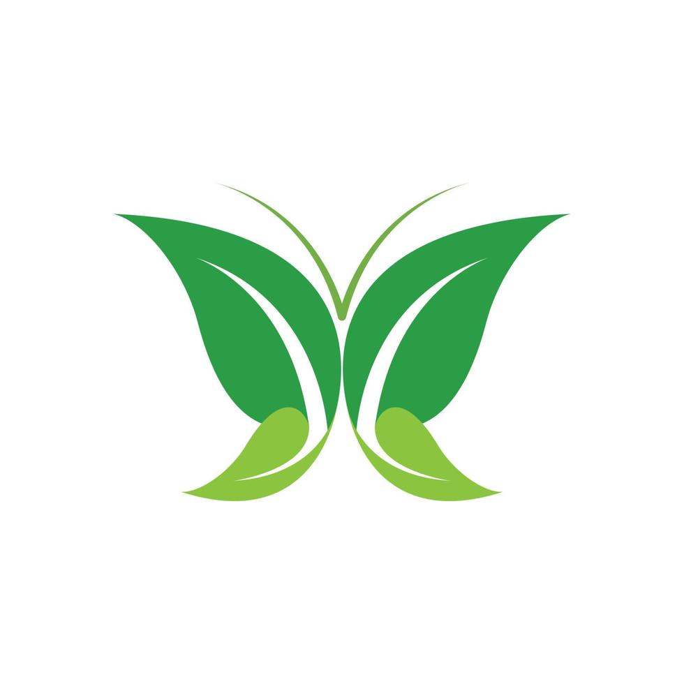 logo feuille verte vecteur