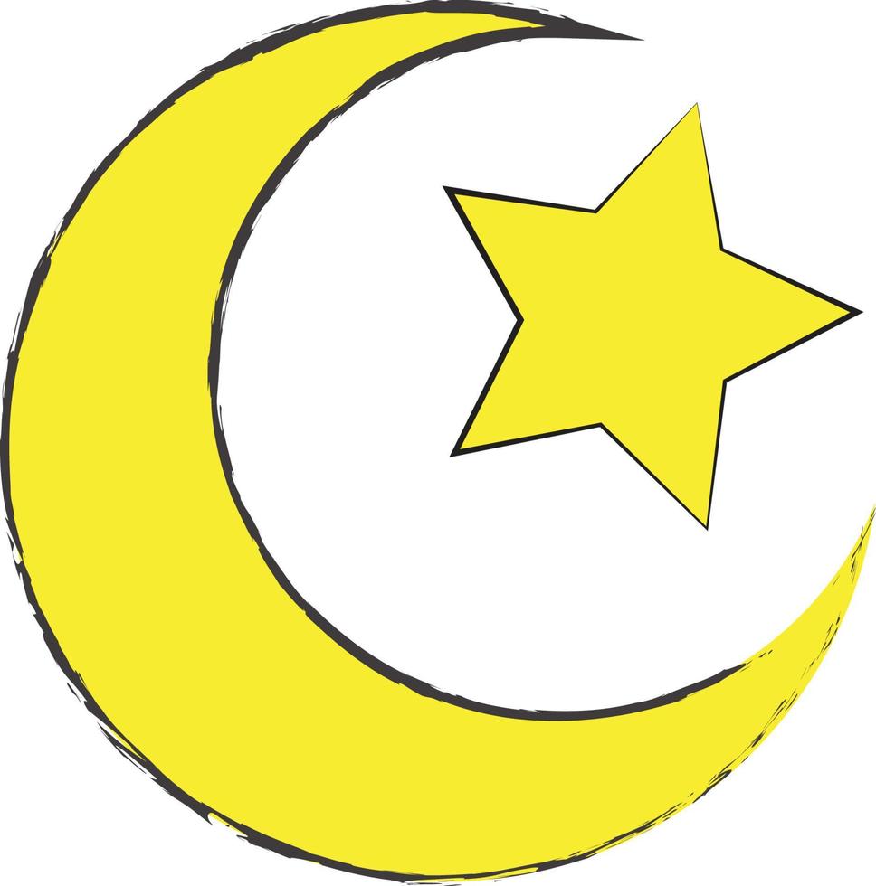 symbole du ramadan lune et étoile vecteur