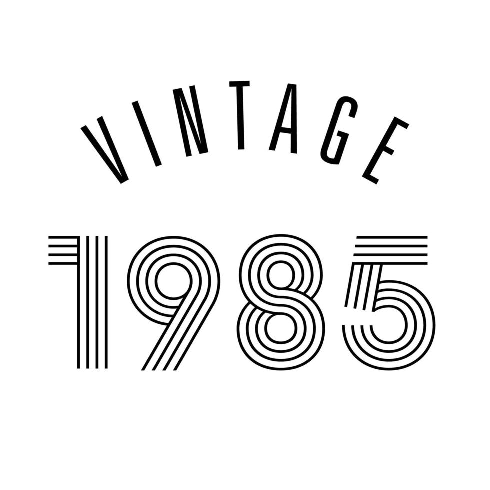vecteur de conception de t-shirt rétro vintage 1985