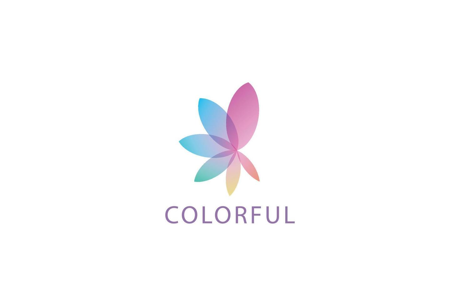 lettre c coloré créatif vie saine esthétique naturelle logo d'entreprise vecteur