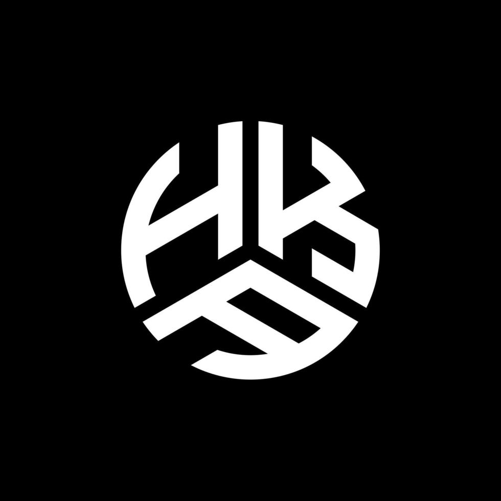 création de logo de lettre hka sur fond blanc. hka concept de logo de lettre initiales créatives. conception de lettre hka. vecteur