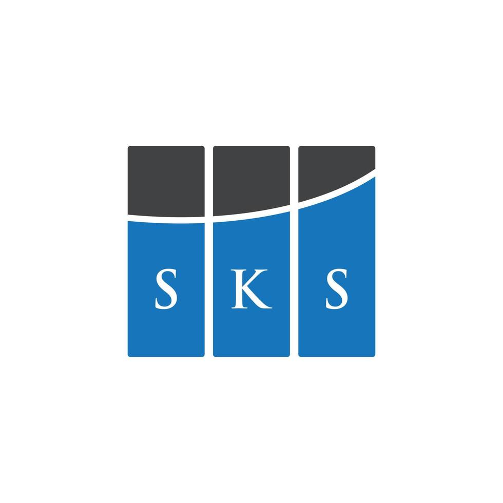 création de logo de lettre sks sur fond blanc. concept de logo de lettre initiales créatives sks. conception de lettre sks. vecteur