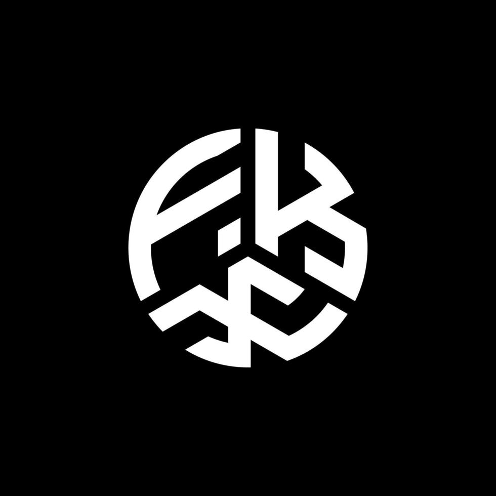 création de logo de lettre fkx sur fond blanc. concept de logo de lettre initiales créatives fkx. conception de lettre fkx. vecteur