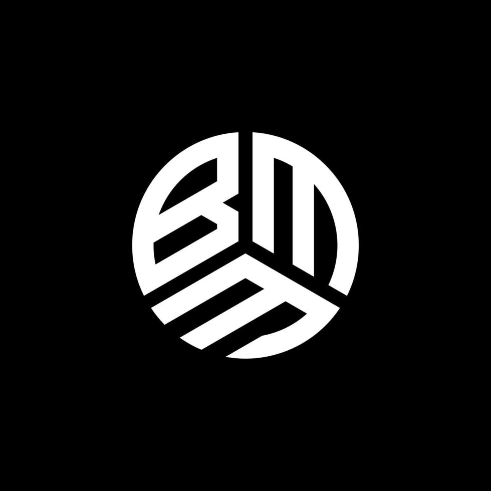 création de logo de lettre bmm sur fond blanc. concept de logo de lettre initiales créatives bmm. conception de lettre bmm. vecteur