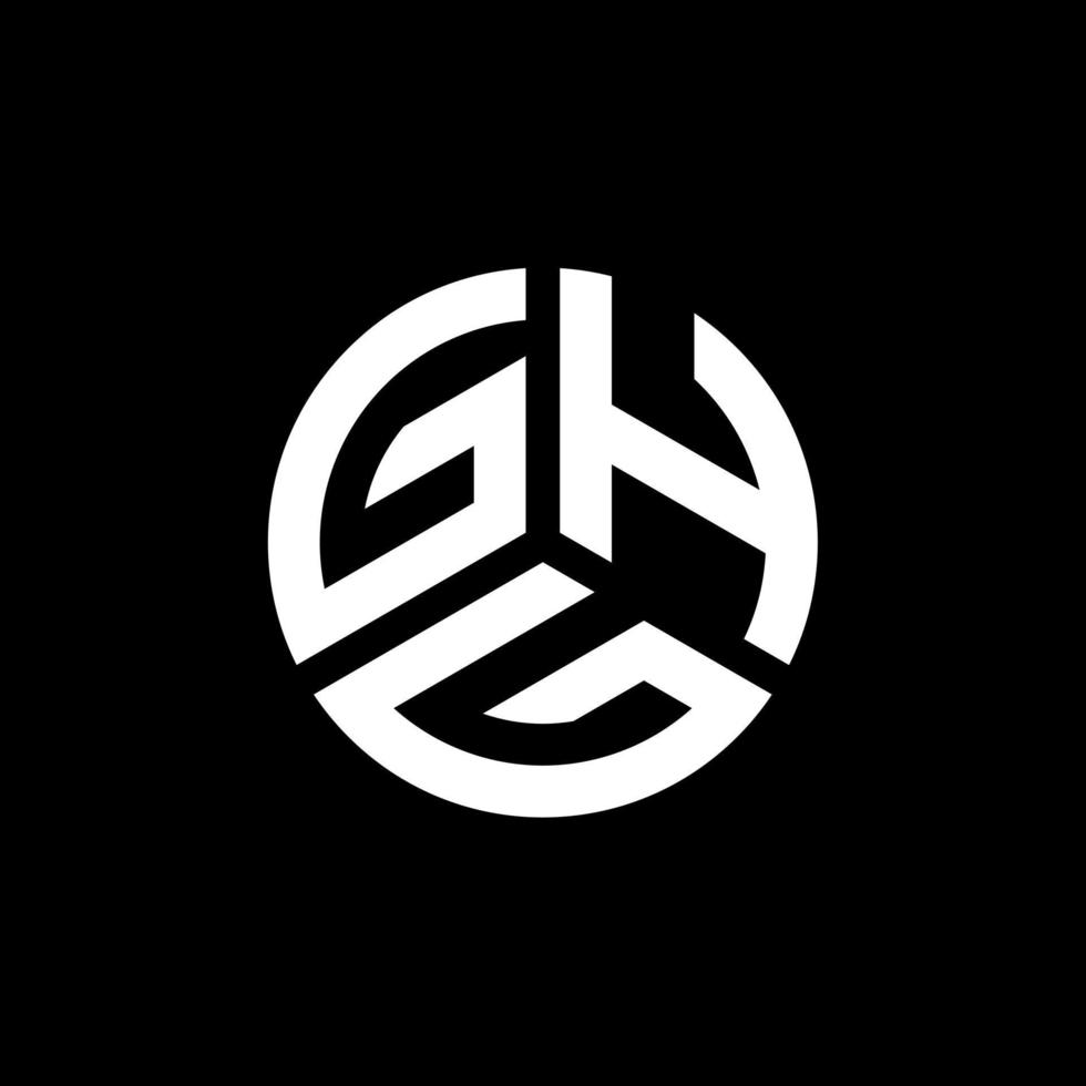 création de logo de lettre ghg sur fond blanc. concept de logo de lettre initiales créatives ghg. conception de lettre de ghg. vecteur