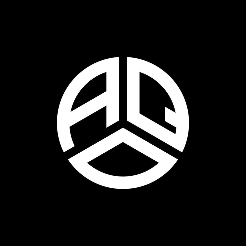 création de logo de lettre aqo sur fond blanc. concept de logo de lettre initiales créatives aqo. conception de lettre aqo. vecteur