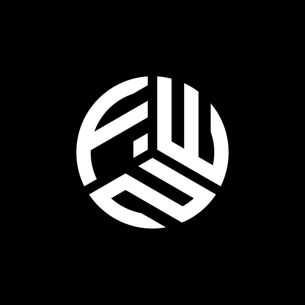 création de logo de lettre fwn sur fond blanc. concept de logo de lettre initiales créatives fwn. conception de lettre fwn. vecteur
