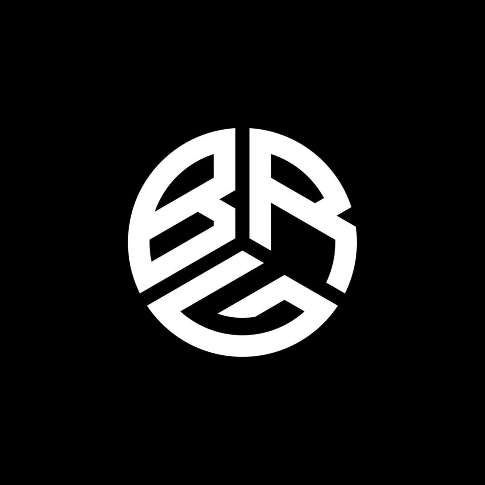 création de logo de lettre brg sur fond blanc. concept de logo de lettre initiales créatives brg. conception de lettre brg. vecteur
