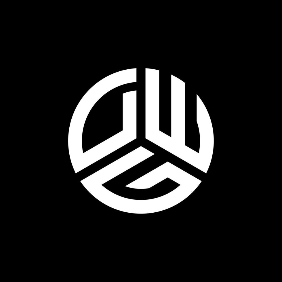 création de logo de lettre dwg sur fond blanc. concept de logo de lettre initiales créatives dwg. conception de lettre dwg. vecteur
