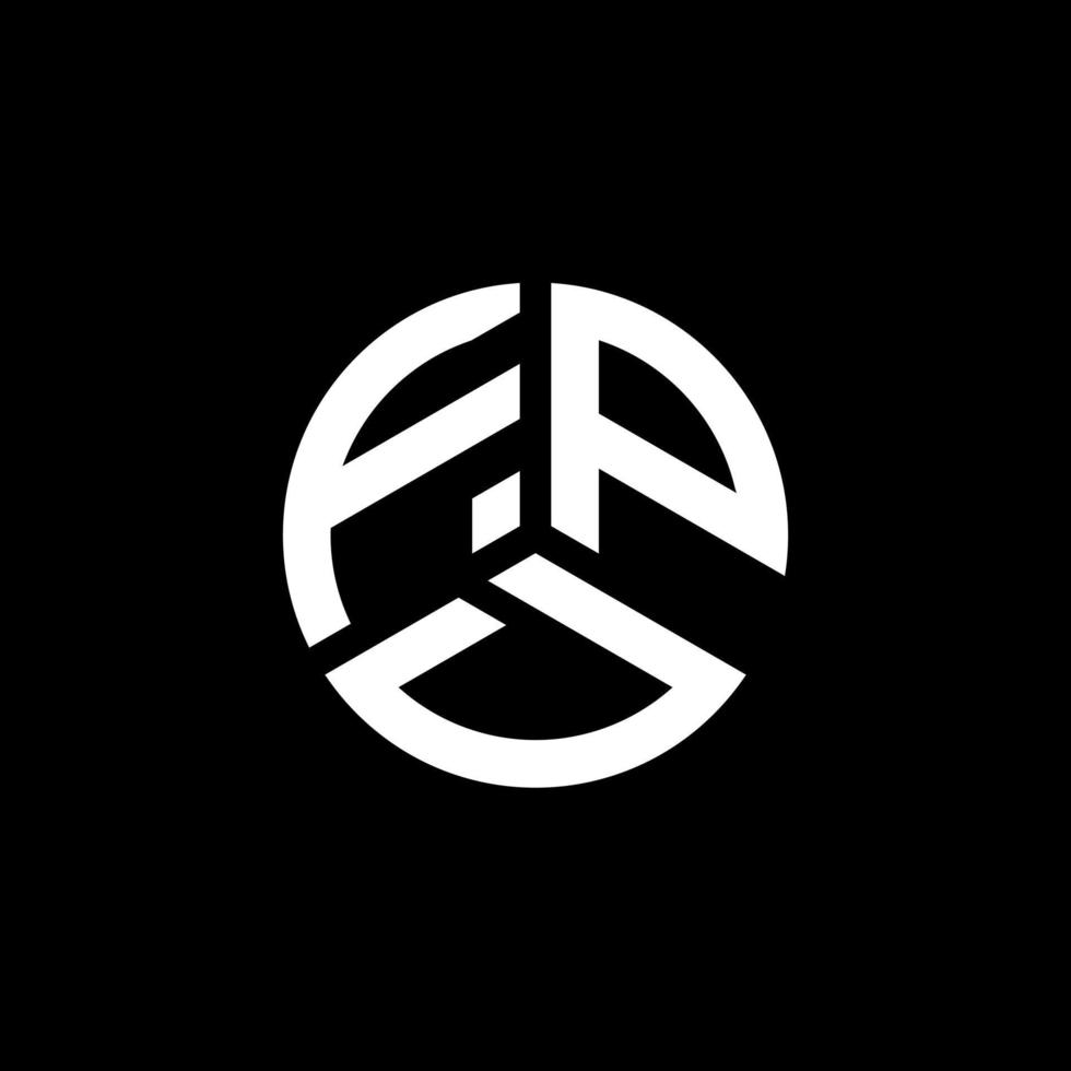 création de logo de lettre fpd sur fond blanc. concept de logo de lettre initiales créatives fpd. conception de lettre fpd. vecteur