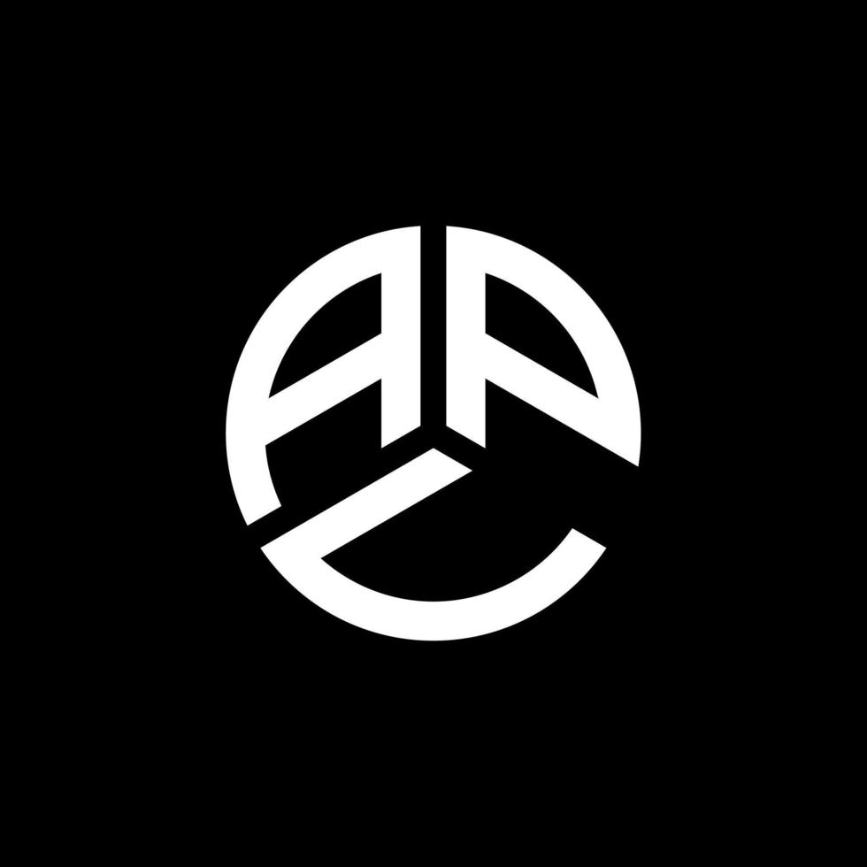 création de logo de lettre apu sur fond blanc. concept de logo de lettre initiales créatives apu. conception de lettre apu. vecteur