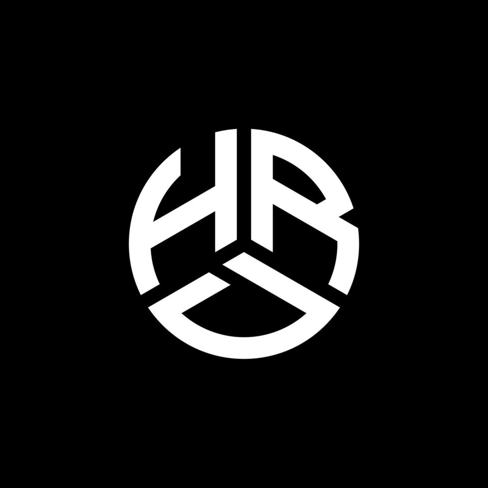 création de logo de lettre hrd sur fond blanc. concept de logo de lettre initiales créatives hrd. conception de lettre hrd. vecteur