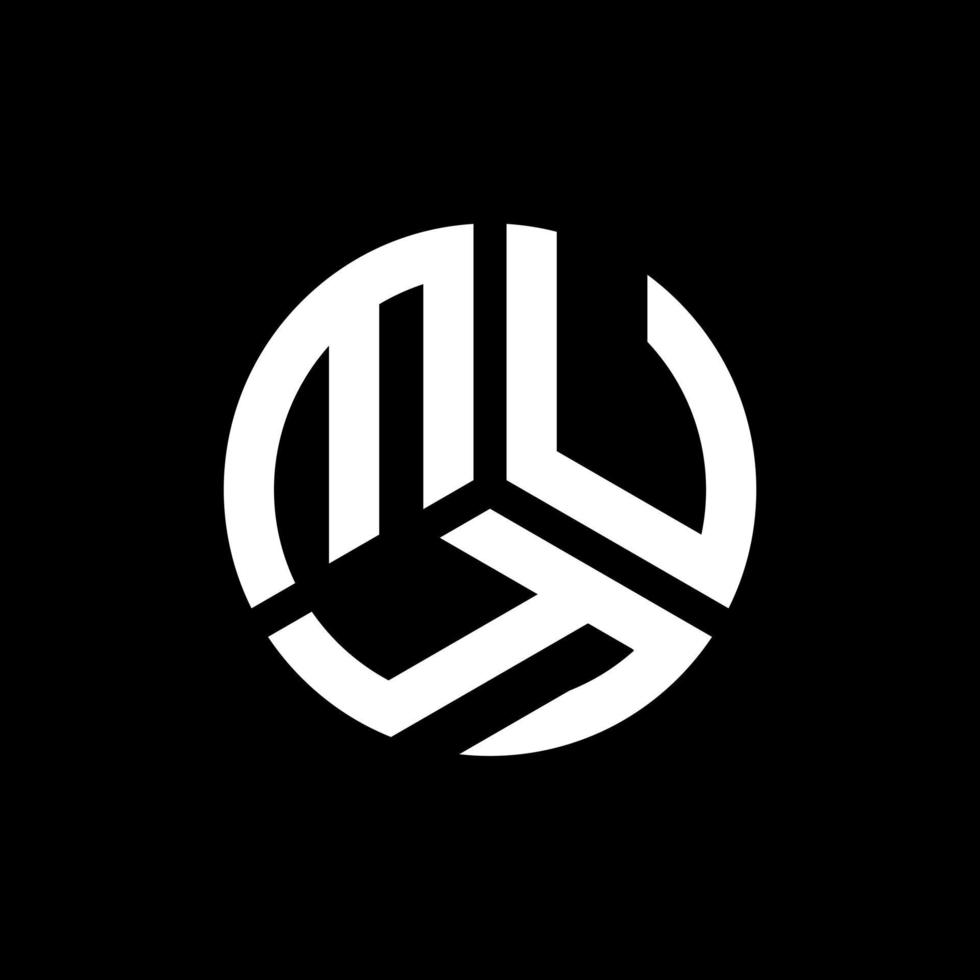 création de logo de lettre muy sur fond noir. concept de logo de lettre initiales créatives muy. conception de lettre muy. vecteur