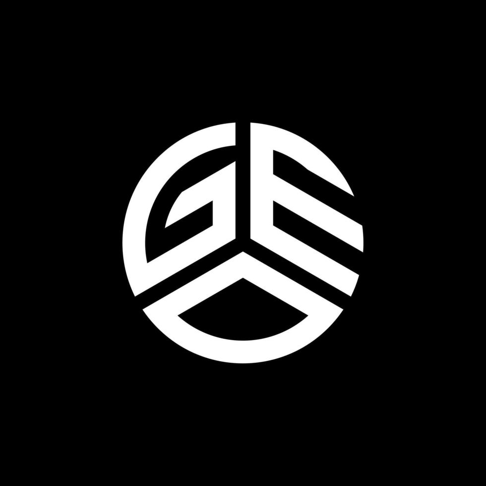 création de logo de lettre géo sur fond blanc. concept de logo de lettre initiales créatives géo. conception de lettre géo. vecteur