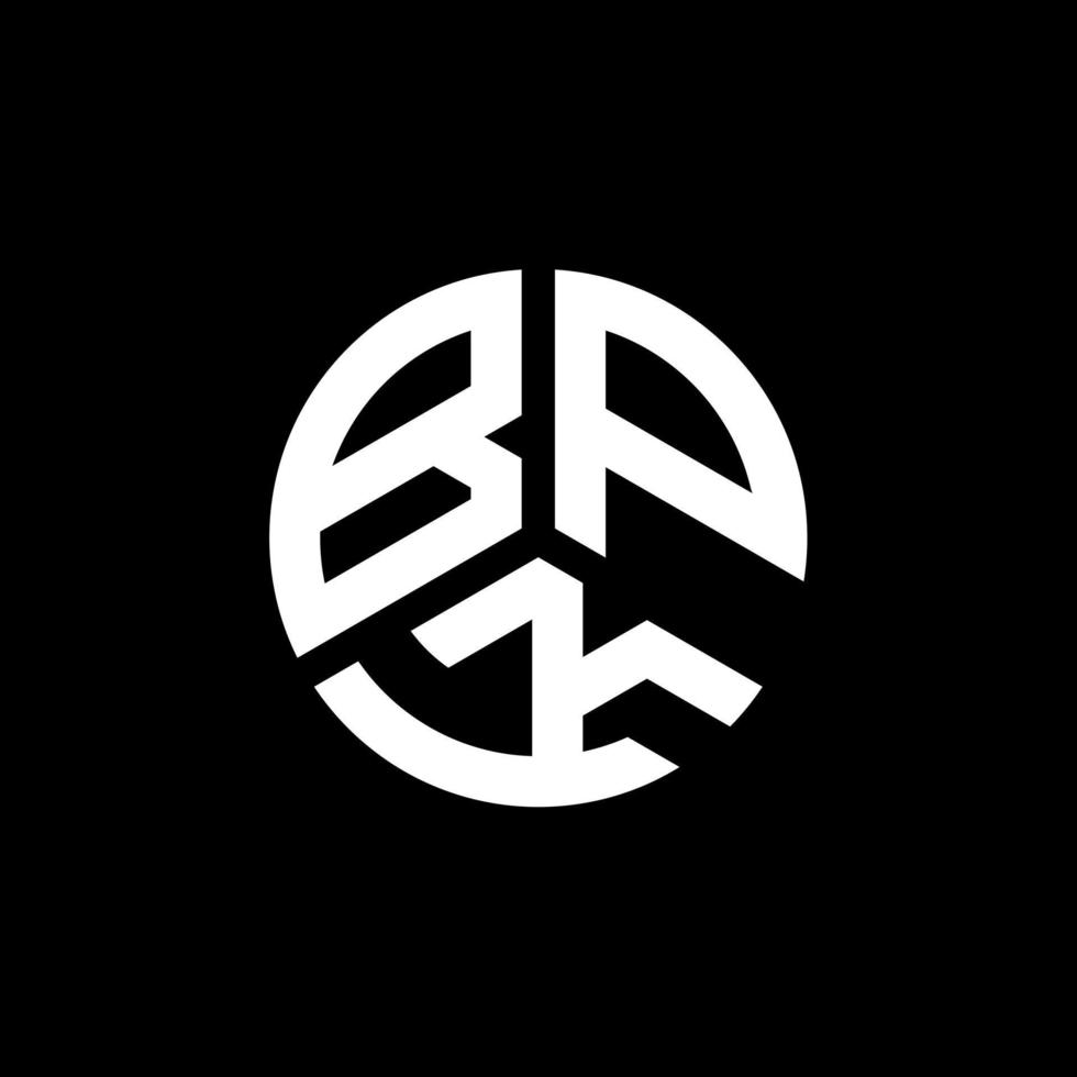 création de logo de lettre bpk sur fond blanc. concept de logo de lettre initiales créatives bpk. conception de lettre bpk. vecteur