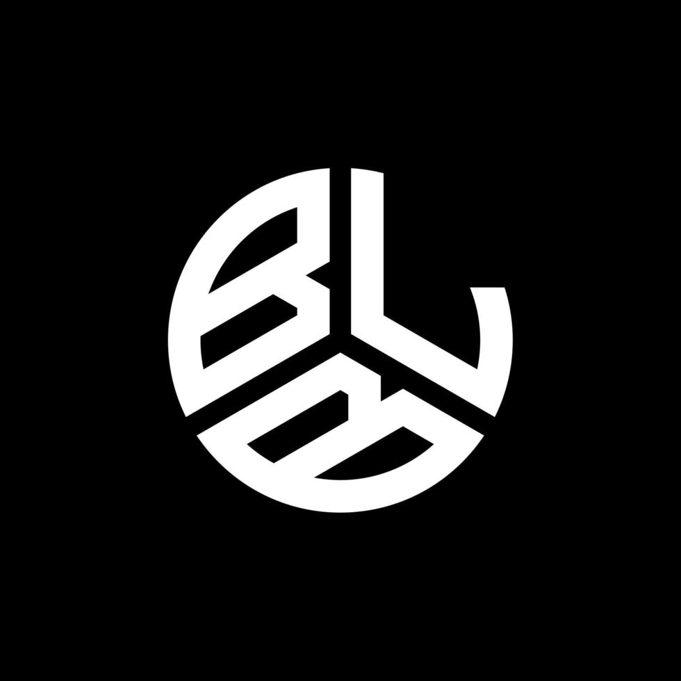 création de logo de lettre blb sur fond blanc. concept de logo de lettre initiales créatives blb. conception de lettre blb. vecteur