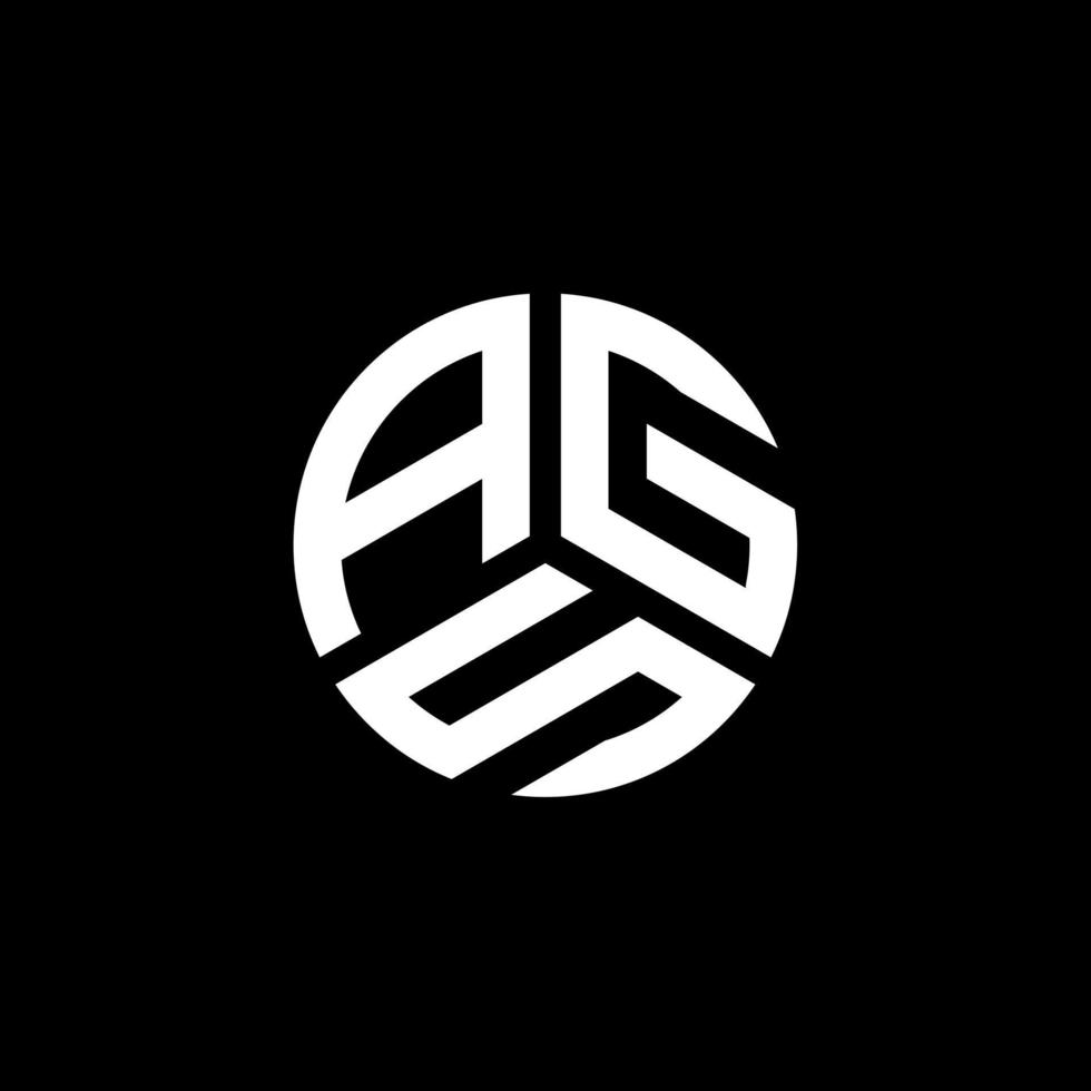 création de logo de lettre ags sur fond blanc. concept de logo de lettre initiales créatives ags. conception de lettre ags. vecteur
