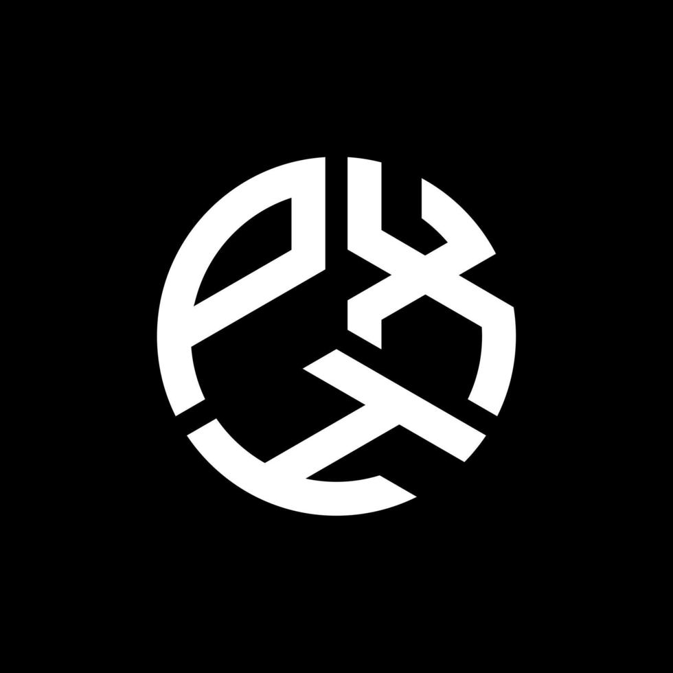 création de logo de lettre pxh sur fond noir. concept de logo de lettre initiales créatives pxh. conception de lettre pxh. vecteur