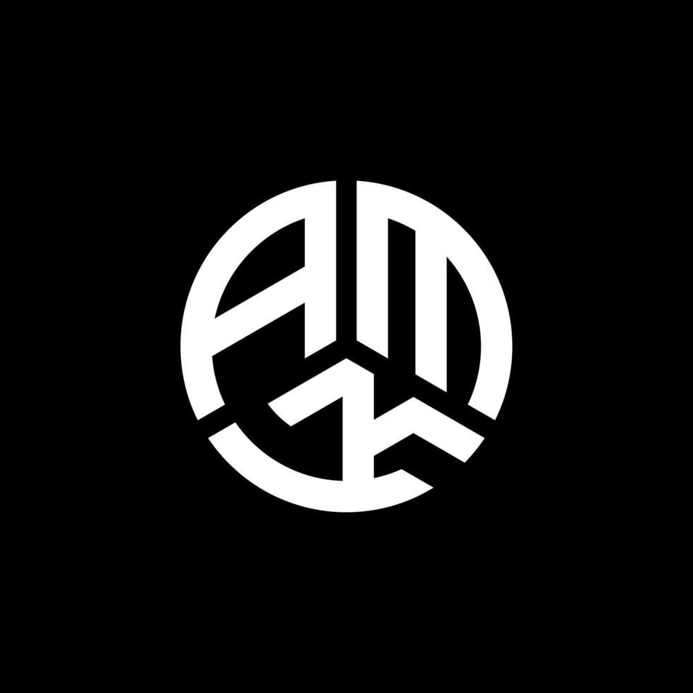 création de logo de lettre amk sur fond blanc. concept de logo de lettre initiales créatives amk. conception de lettre amk. vecteur