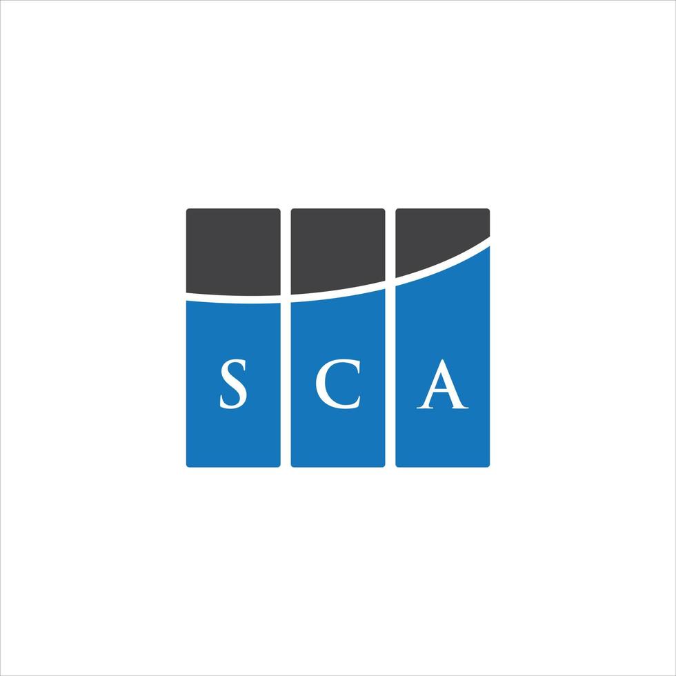 concept de logo de lettre initiales créatives sca. conception de lettre sca. création de logo de lettre sca sur fond blanc. concept de logo de lettre initiales créatives sca. conception de lettre sca. vecteur