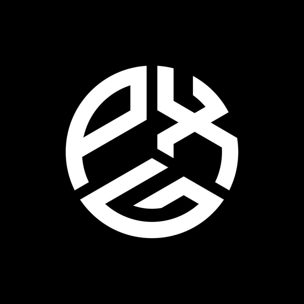 création de logo de lettre pxg sur fond noir. concept de logo de lettre initiales créatives pxg. conception de lettre pxg. vecteur