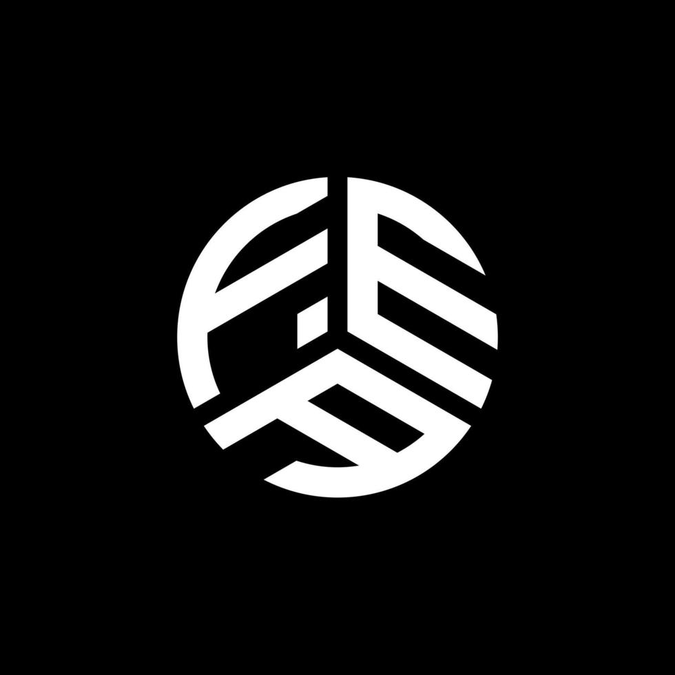 création de logo de lettre fea sur fond blanc. concept de logo de lettre initiales créatives fea. conception de lettre fea. vecteur