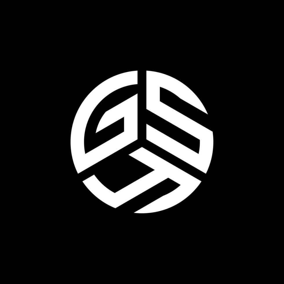 création de logo de lettre gsy sur fond blanc. concept de logo de lettre initiales créatives gsy. conception de lettre gsy. vecteur