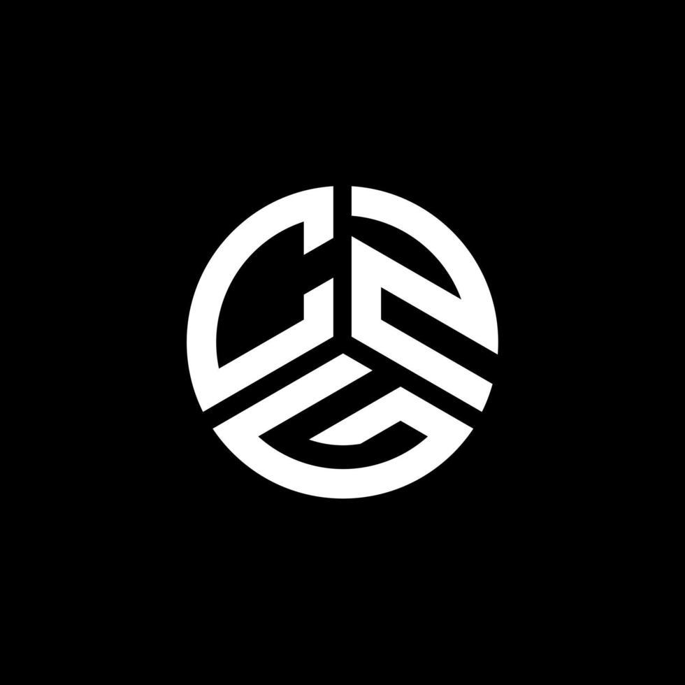 création de logo de lettre czg sur fond blanc. concept de logo de lettre initiales créatives czg. conception de lettre czg. vecteur
