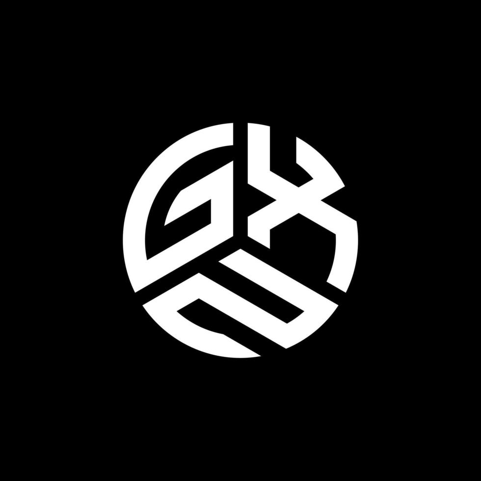 création de logo de lettre gxn sur fond blanc. concept de logo de lettre initiales créatives gxn. conception de lettre gxn. vecteur