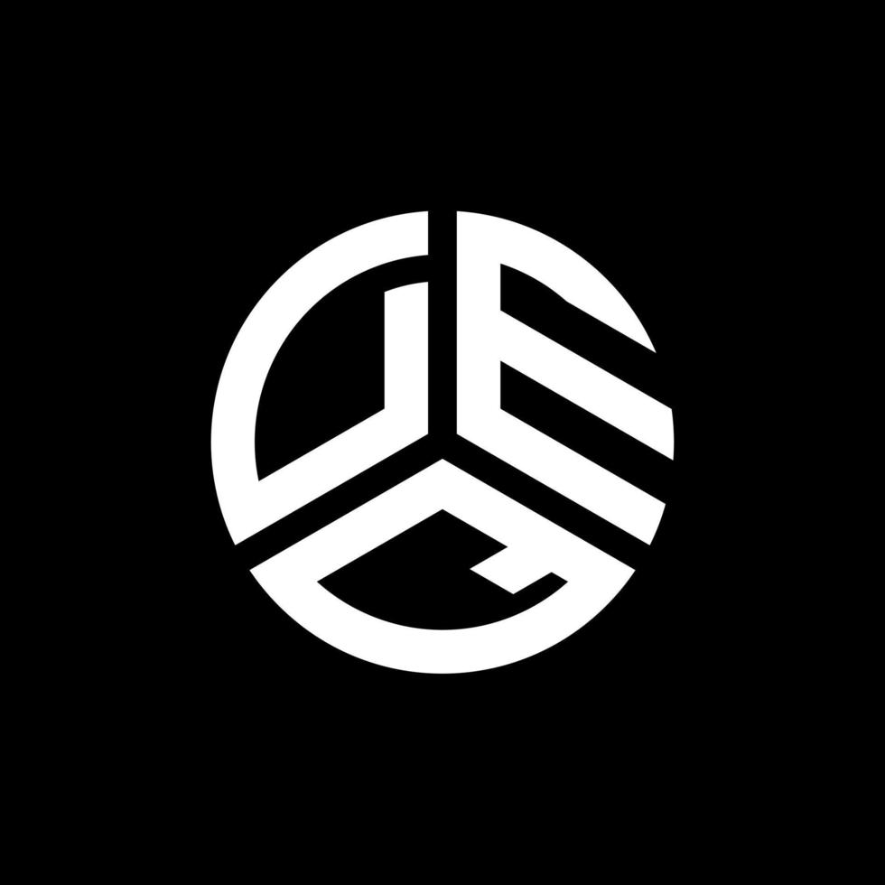 création de logo de lettre deq sur fond blanc. concept de logo de lettre initiales créatives deq. conception de lettre deq. vecteur